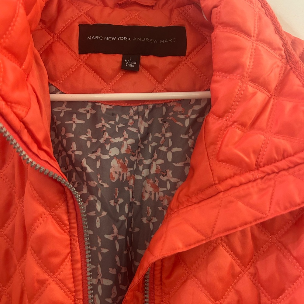 Marc New York Women's Bold Orange Quilted Puffer Jacket